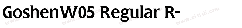 GoshenW05 Regular R字体转换